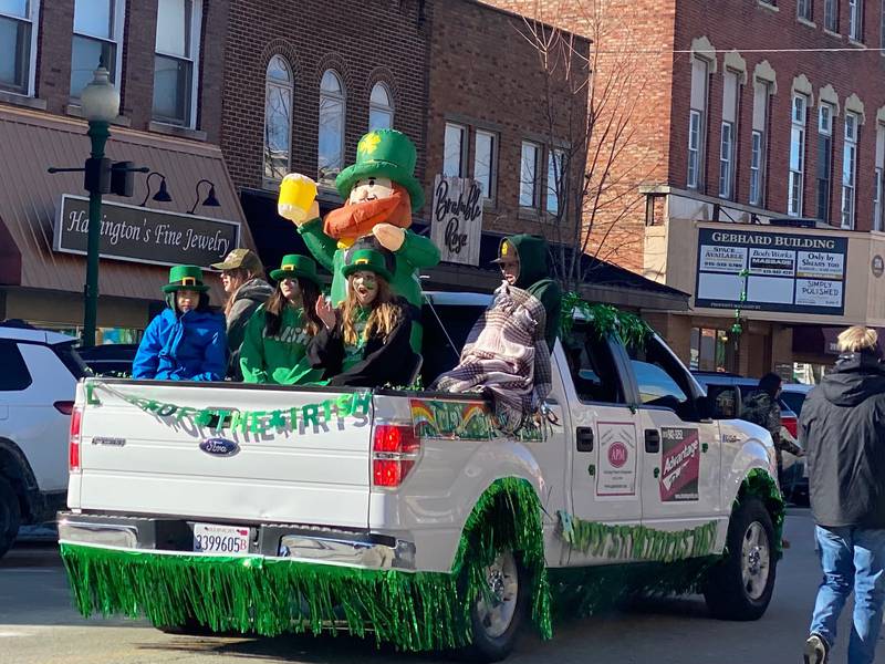 Young and old alike lined Liberty Street Saturday to watch the first St. Patrick’s Day parade in Morris