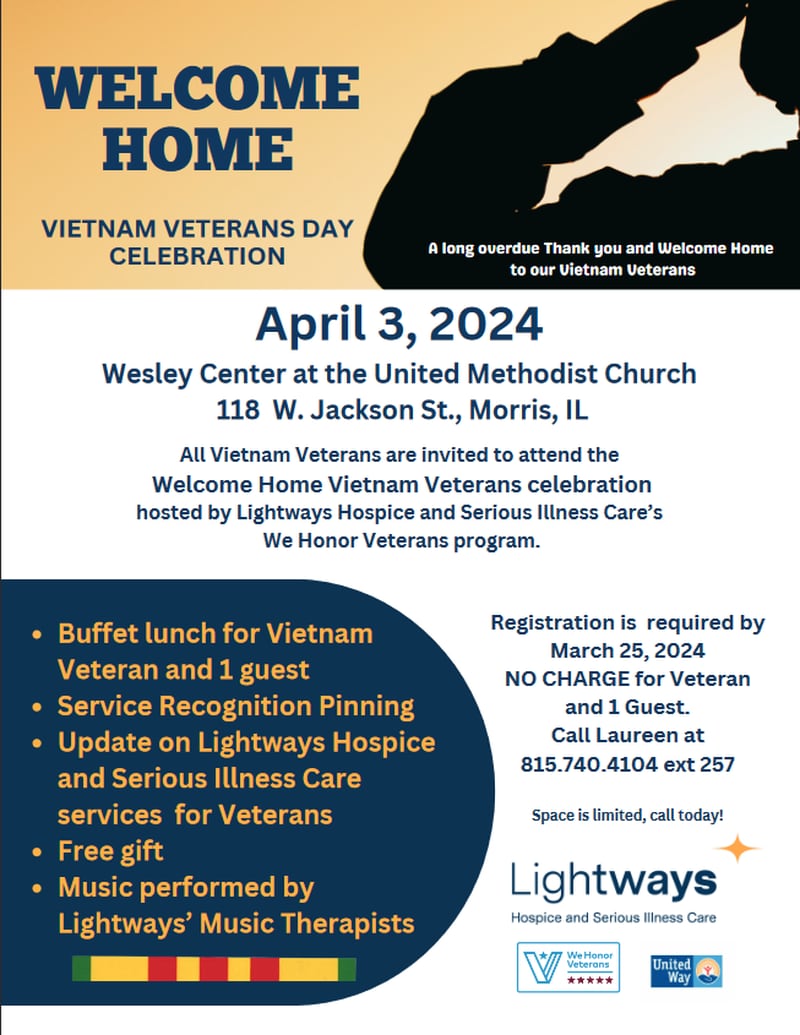 The flyer for the Vietnam Veterans Day celebration.