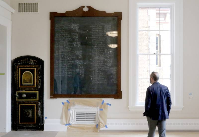 Woodstock City planner Darrell Moore inside the newly remodeled Old Courthouse Center in Woodstock on Thursday, July 13, 2023, during a tour of the building.