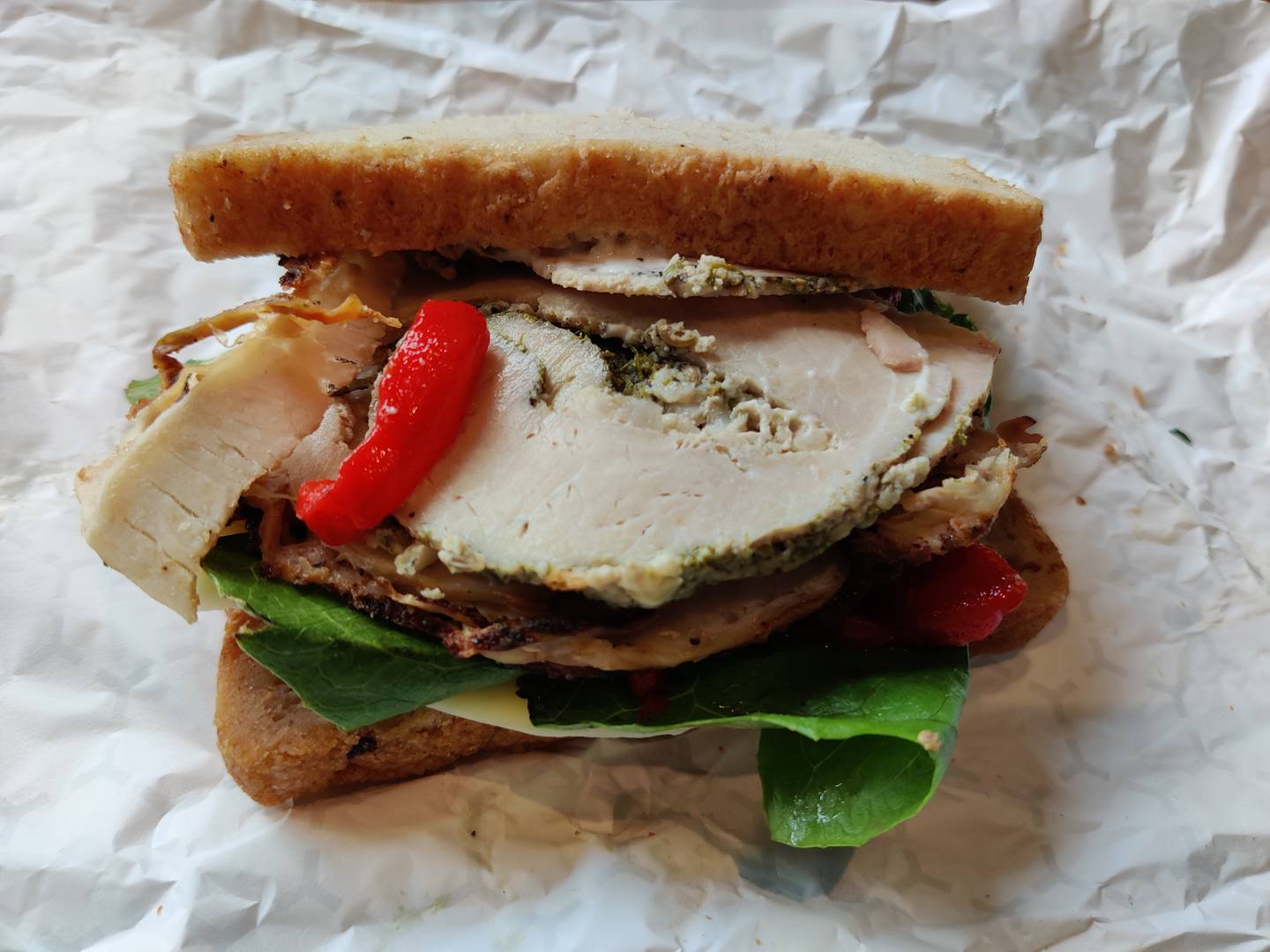 The Porchetta sandwich at Deane's Market & Deli in Geneva.