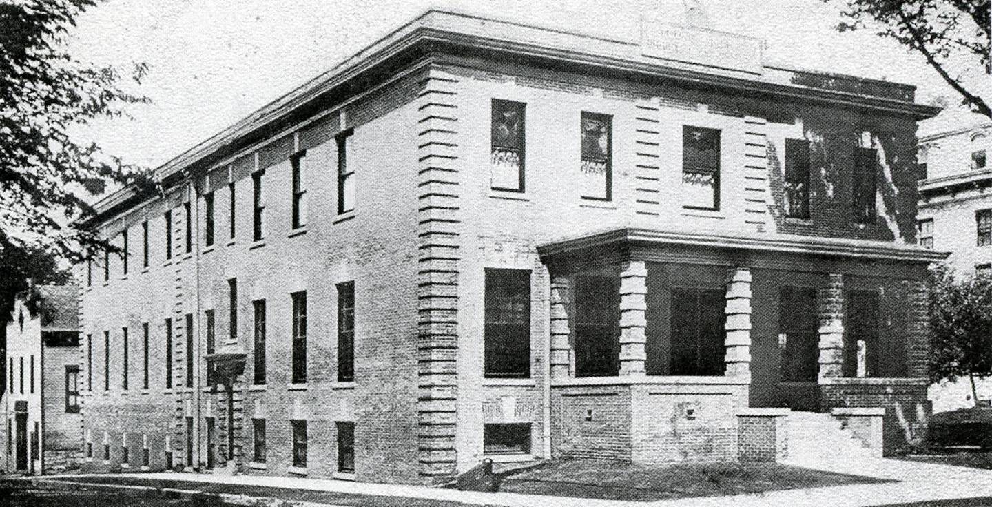 Built from funds raised during the Billy Sunday 1905 revival, the Dixon YMCA building was located at Third and Galena, next to the Nachusa House (visible at right).