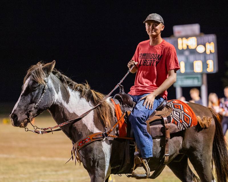 Rylan Knott rides Whisky (Horse) on Friday, Sept. 26, 2025, at Woodland School in rural Streator.