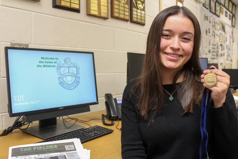 Plainfield Central High School senior Anesa Nevzadi is a 2022 state champion journalist. Navzadi won first place in the Video News category at the IHSA state championships on April 22 in Normal.