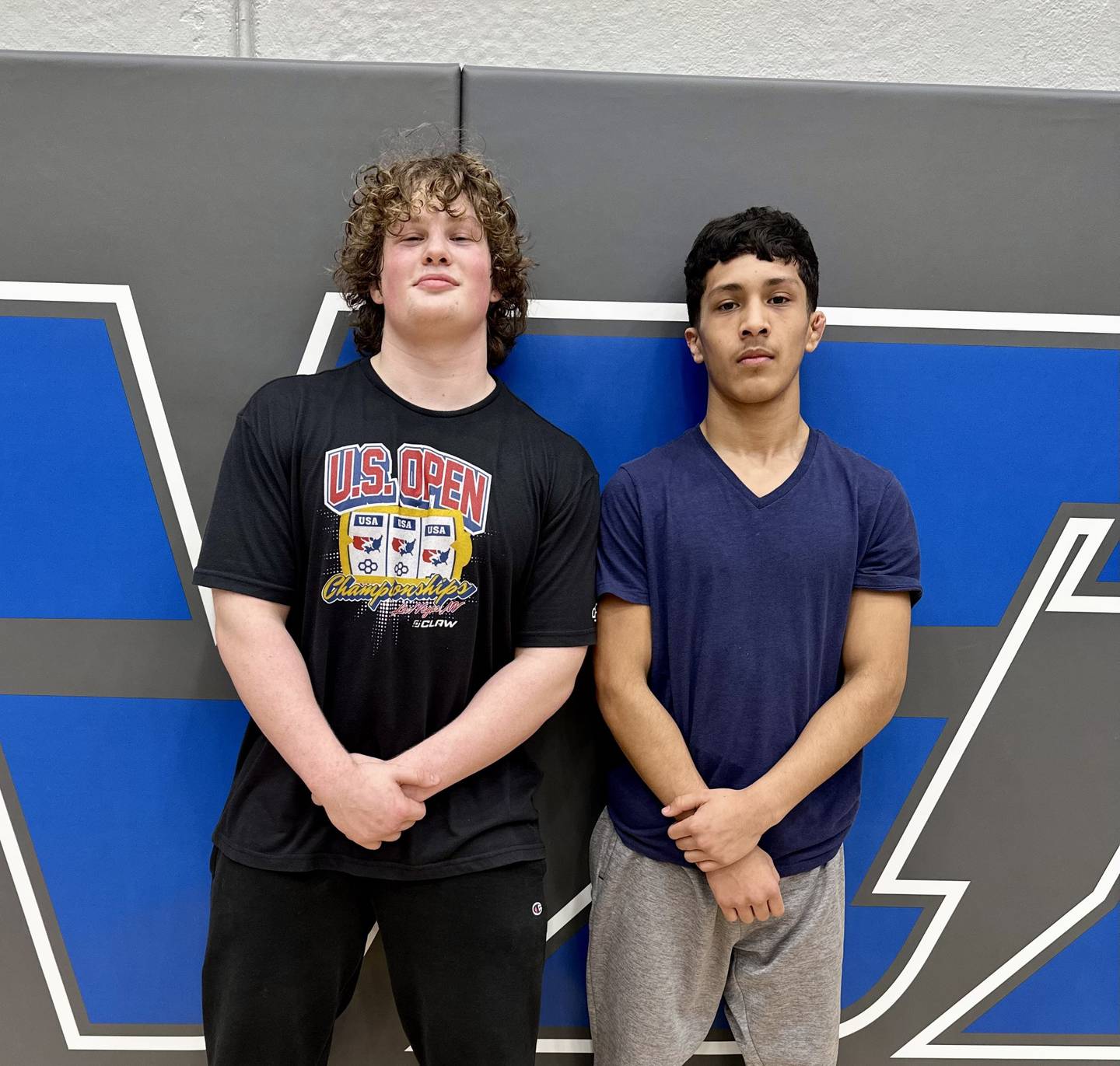 Burlington Central's Michael Junitz and Axel Rodriguez (left to right) were two of the team's six match winners during Friday's dual with Crystal Lake South.
