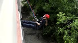 Vertical rescues: Geneva firefighters train for rescues in high, low places