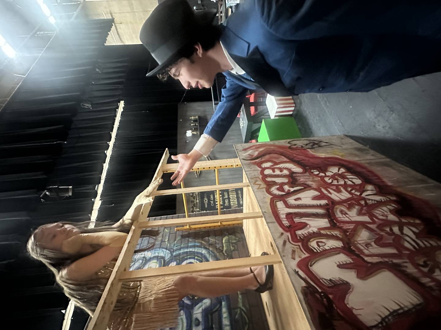 Morris Community High School students practice their parts for the upcoming "Romeo and Juliet: A Jazz Age Love Story," which begins Thursday, Oct. 23.