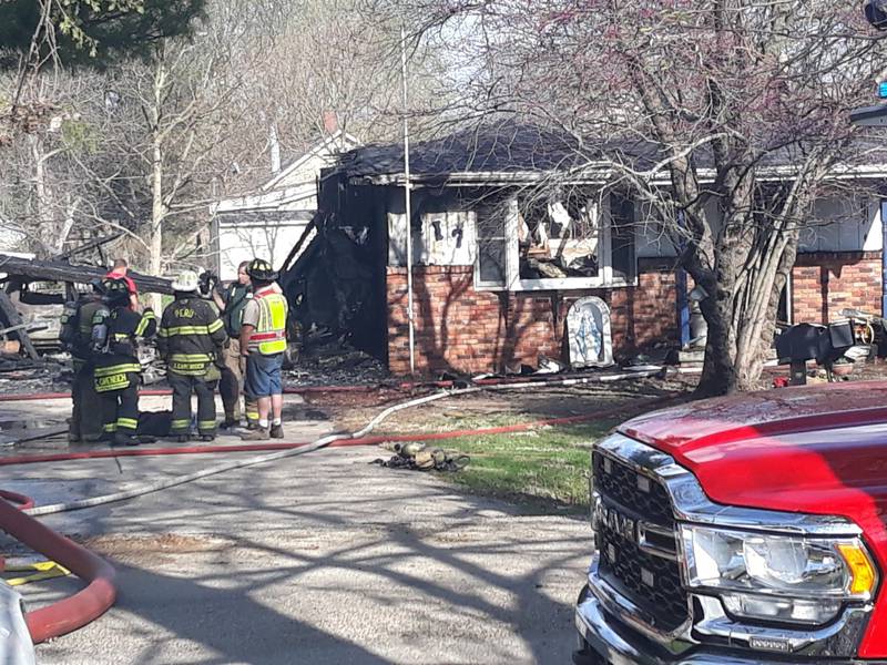 Several firefighters from departments as far as Bureau and Ladd responded to a house fire the afternoon of Friday, April 14, 2023, in Granville.