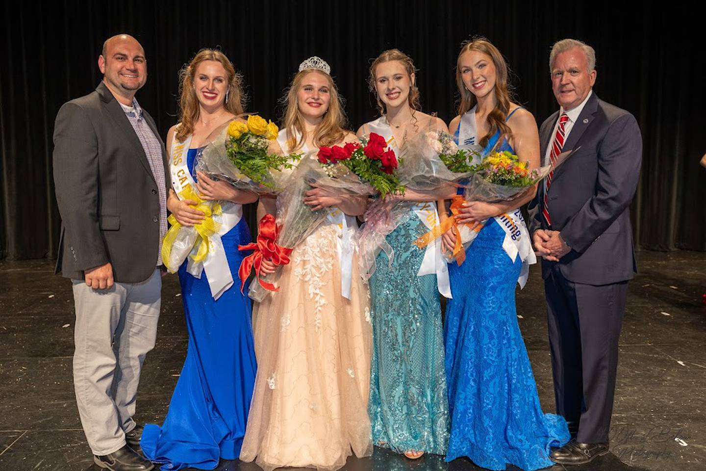 The 2023 MIss Cary-Grove Business Leadership Pageant was held May 17, 2023 at Cary-Grove High School. Pictured (L to R): Marc McLaughlin, third place finisher Megan Streit, Miss Cary-Grove Alexa Snyder, runner up Kaitlyn Maynor, Miss Congeniality Madison Reed and Cary Mayor Mark Kownick