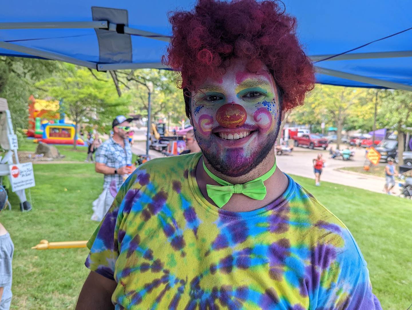 Kyle McCloskey of Dwight came out Joliet PrideFest to entertain children of all ages as Ky Chameleon. The Joliet Pride Network held its third Joliet PrideFest event on Saturday, Sept. 17, 2022, at the Billie Limacher Bicentennial Park and Theatre in Joliet. The family friendly event included an all-age drag show, live music, food, and activities for children and teens.