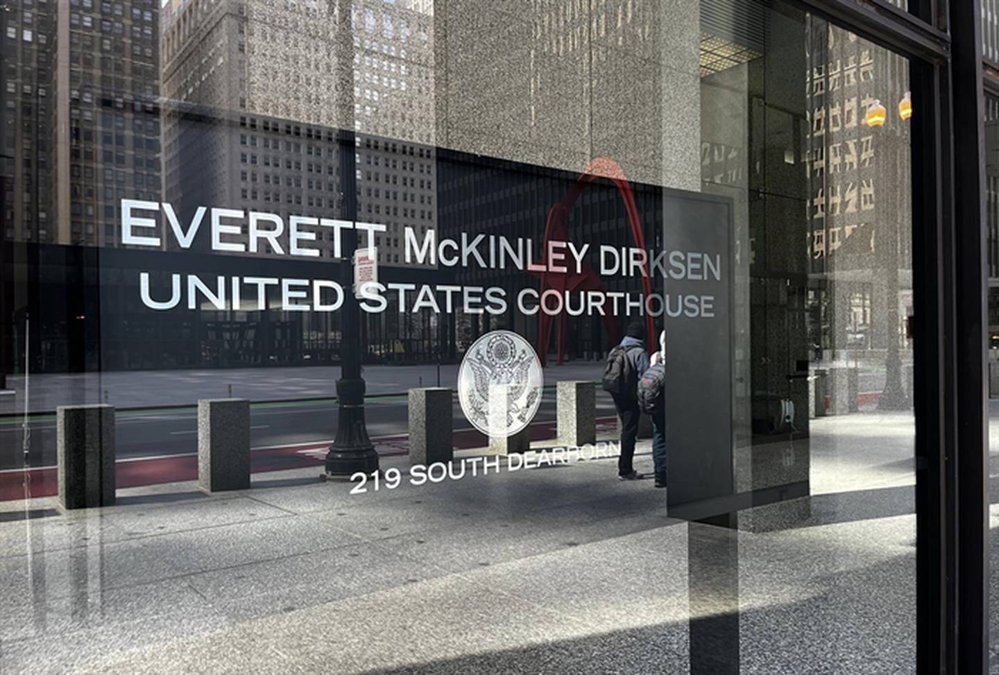 The Everett McKinley Dirksen U.S. Courthouse is pictured in Chicago Monday as a federal trial of the former Commonwealth Edison lobbyists and one ex-executive continues. (Capitol News Illinois photos by Hannah Meisel)