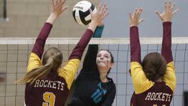Photos: Richmond-Burton vs. Woodstock North in a KRC girls volleyball matchup 