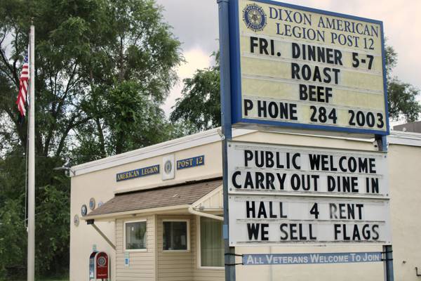 Dixon American Legion hosts Friday night dinner