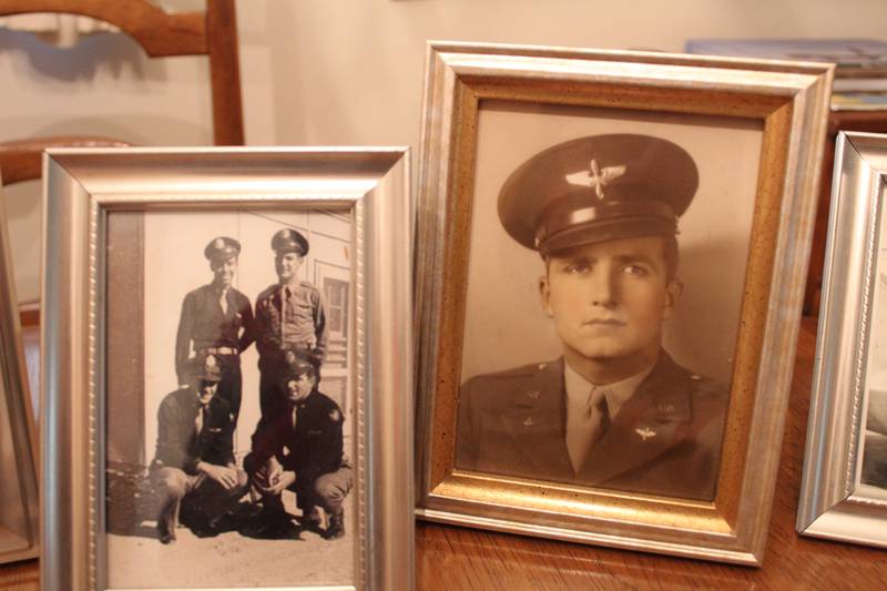 Photos of Ed "Bud" Berthold in his Fox River Grove home from when he served in the Army Air Force during World War II from 1943 to 1945.