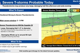 Severe thunderstorms expected today across northern Illinois, biggest threat south of I-80