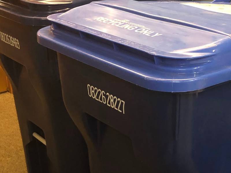 The new trash bins which will be provided to all La Salle residents when LRS, La Salle's new garbage servicer, begins its contract Feb 1, 2023.