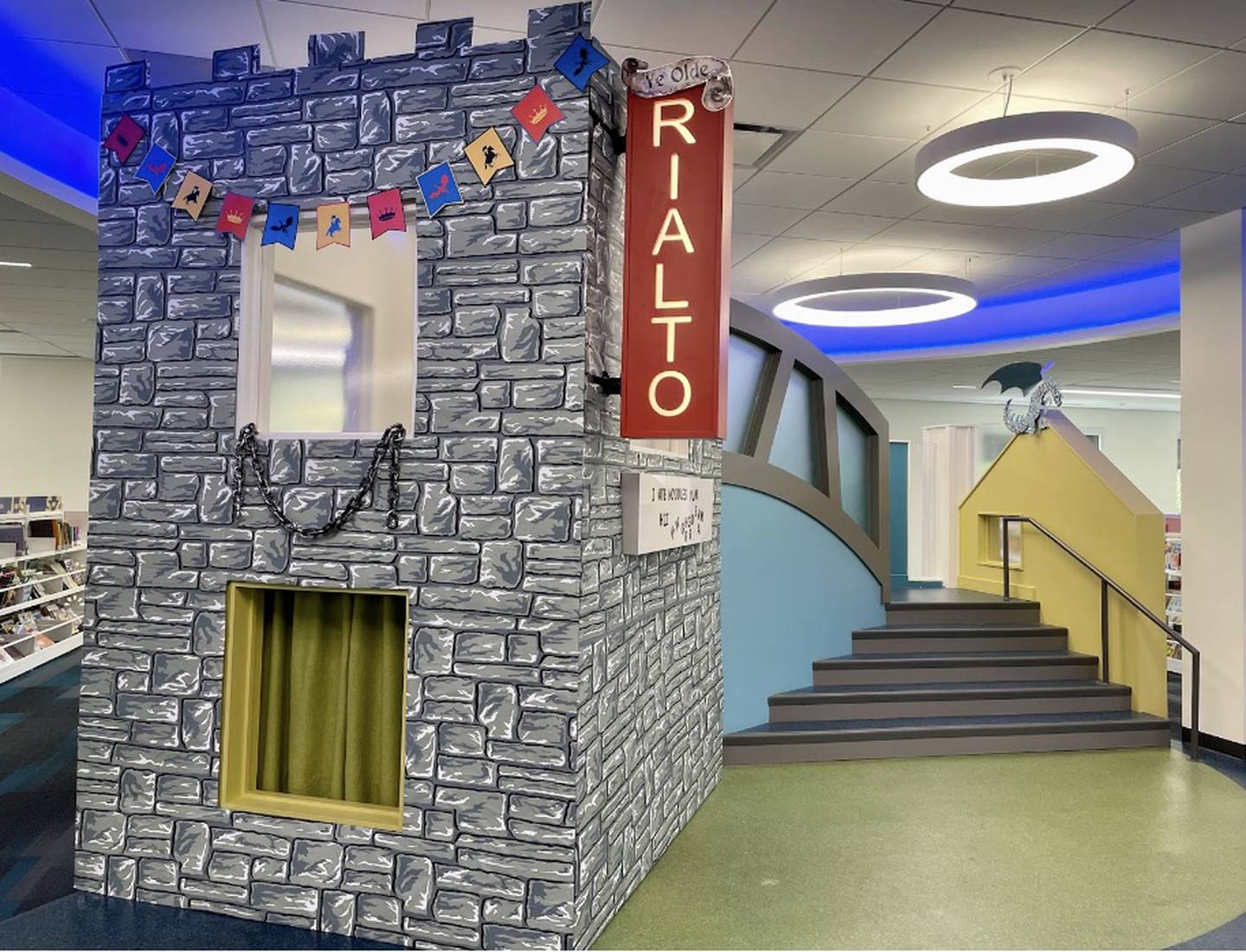 The castle Mike Rank helped create for the Joliet Public Library's summer reading program in 2024.