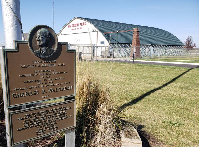 In 1964, Dixon proclaimed its airport as “Charles R. Walgreen Field” and erected a historical marker in Walgreen’s honor.