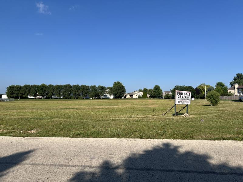 The proposed Hathaway Gardens Subdivision would be located on property that sits at the corner of Hathaway and Access drives in Sycamore, according to concept plans released by the city. On July 14, 2025, a for-sale sign could be seen on the property minutes before a public hearing on the proposed development.