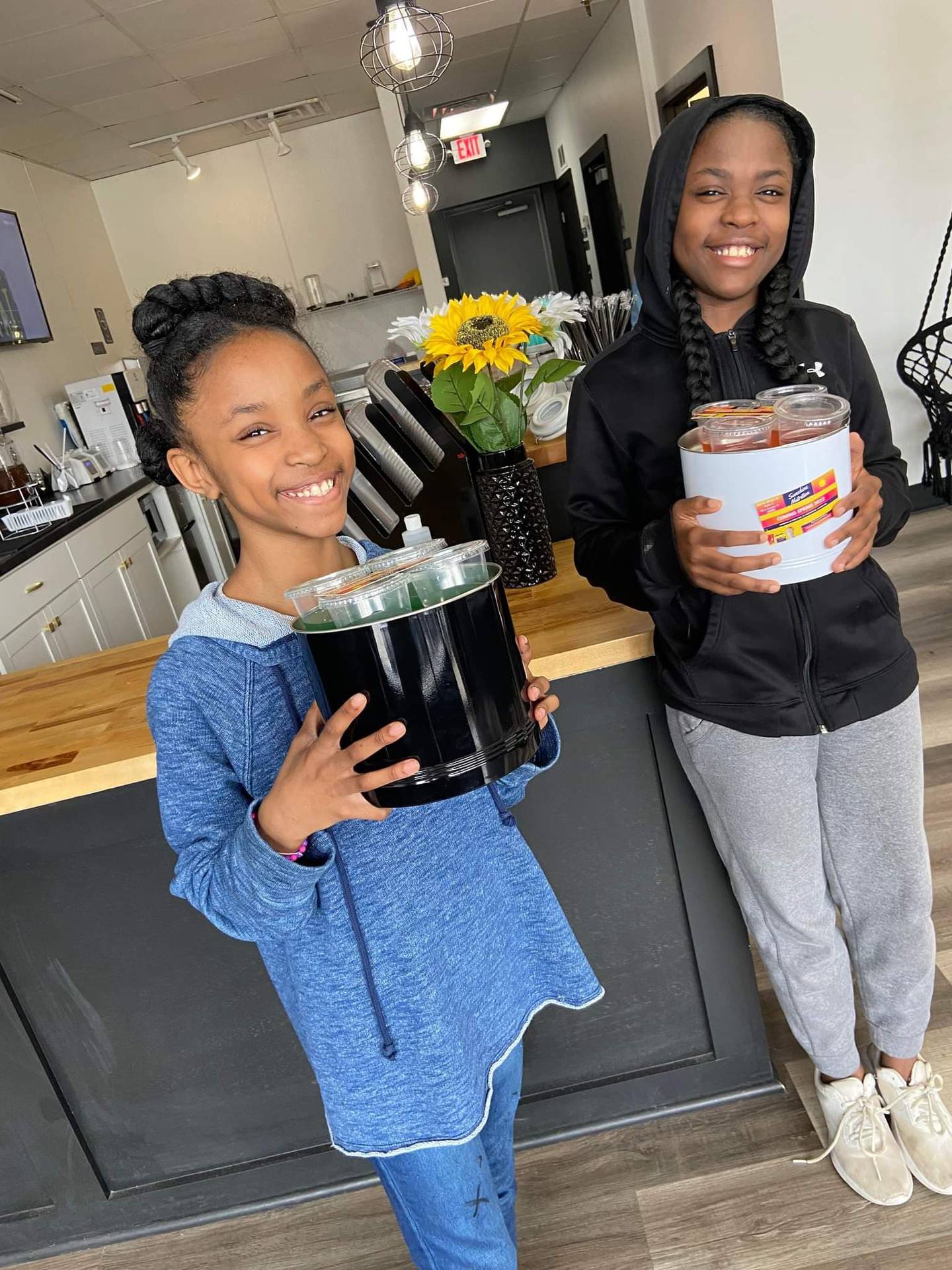 Sunshine Nutrition in New Lenox offers a smoothie juice bar with nutritional choices: healthy shakes, smoothies and teas, The owners are Lucky and Terry Collins of Steger. Their daughters 
Harmony Collins and Serenity Collins show off some of the store's products.