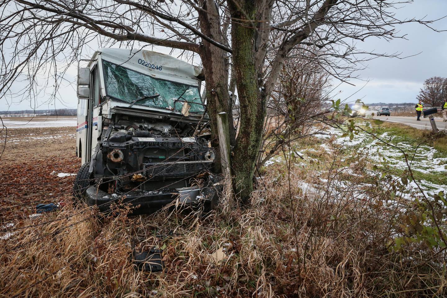 A U.S. Postal Service driver was seriously injured following a crash Wednesday, Nov. 16, 2022, where her postal truck struck a tree in the 16400 block of McGuire Road east of Harvard, a Harvard Fire Protection District spokesman said.