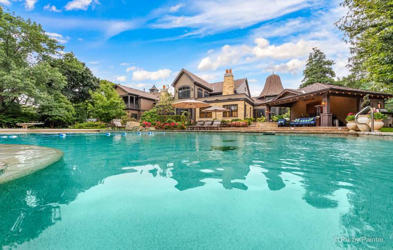 At nearly $4 million, the house at 940 Meadows Road, Geneva, is the most expensive listed for sale in the city. It features a heated in-ground pool and a six-car garage.