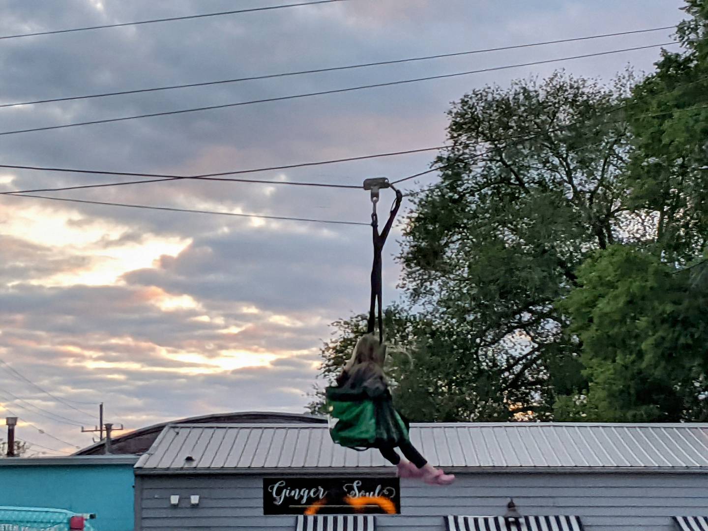 The Margaritas en Mayo fiesta featured family activities like a 50 foot inflatable zip line.