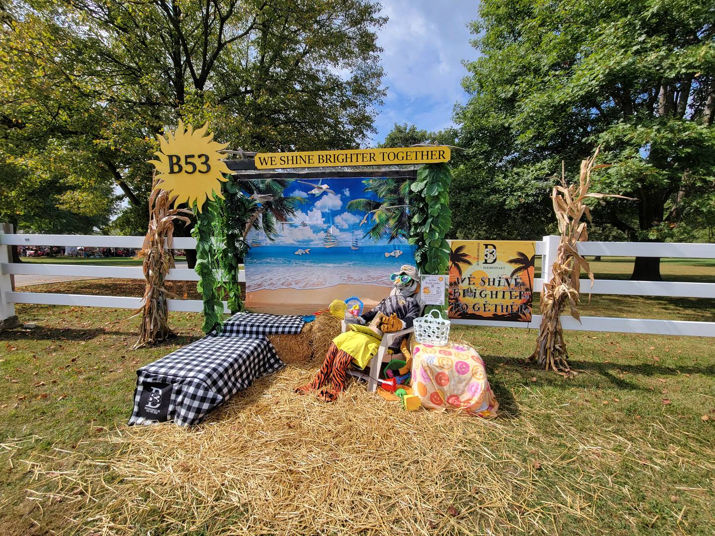 Bourbonnais Elementary School District 53 earned First Place in the nonprofit category for the Bourbonnais Township Park District's 2025 Scarecrow Festival.