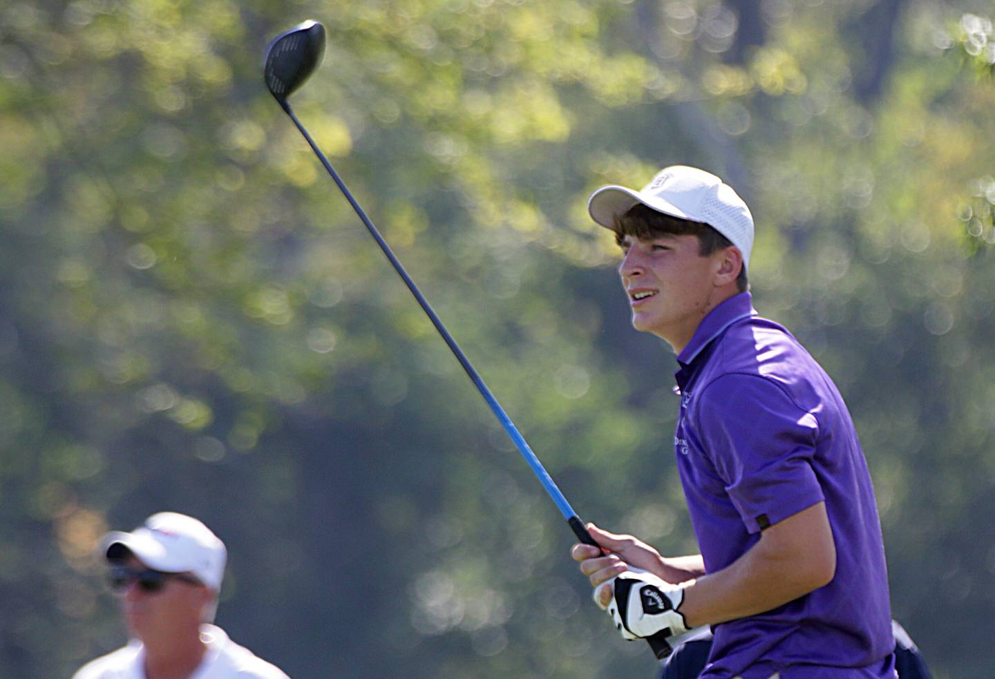 Dixon's Steven Kitzman, golfs at the Class 2A Regional meet at Deer Park Golf Club in Oglesby on Wednesday Sep. 29, 2021