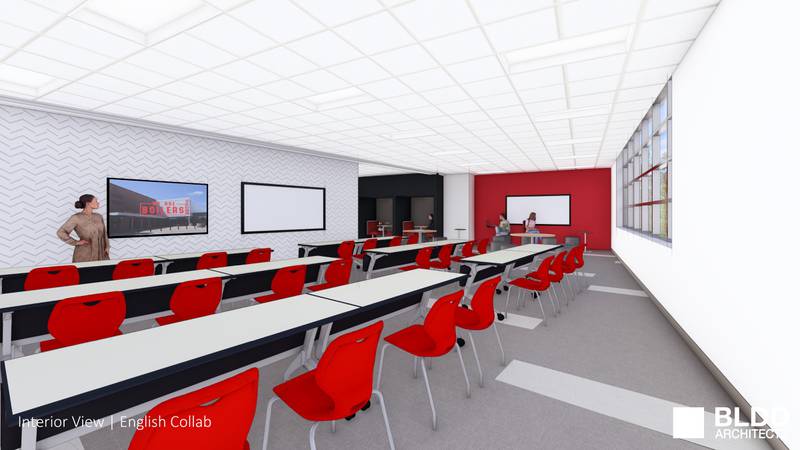 Renderings show updated plans for Bradley-Bourbonnais Community High School's Building Better facility project.