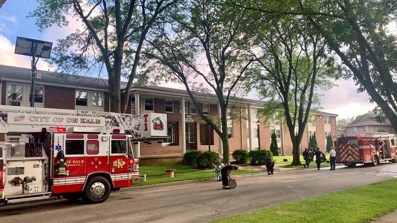 Shaw Local file photo – DeKalb authorities are investigating an early morning hallway fire at a north side apartment complex Wednesday, the fifth suspicious fire reported among two apartment buildings on Kimberly Drive this year, said DeKalb Fire Chief Mike Thomas. The apartment building, shown here Wednesday, June 8, 2022 was also the site of a kitchen fire during which a woman and her cat were injured.