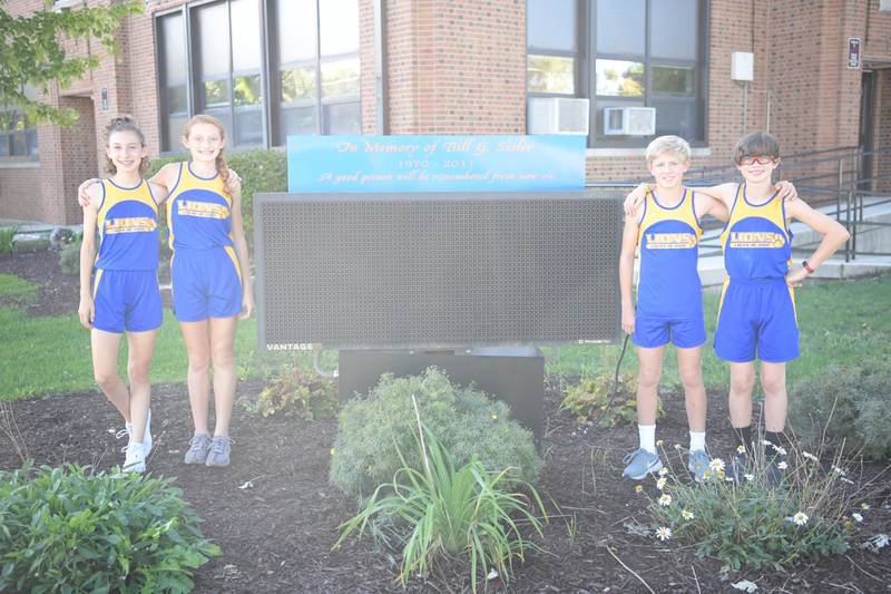All signs point to state for the Princeton Logan Junior High foursome of Ruby Acker (left), Jocelyn Strouss, Augustus Swanson and Tyler VandeVenter, who are advancing to the IESA 2A State cross-country meet in Normal on Saturday.