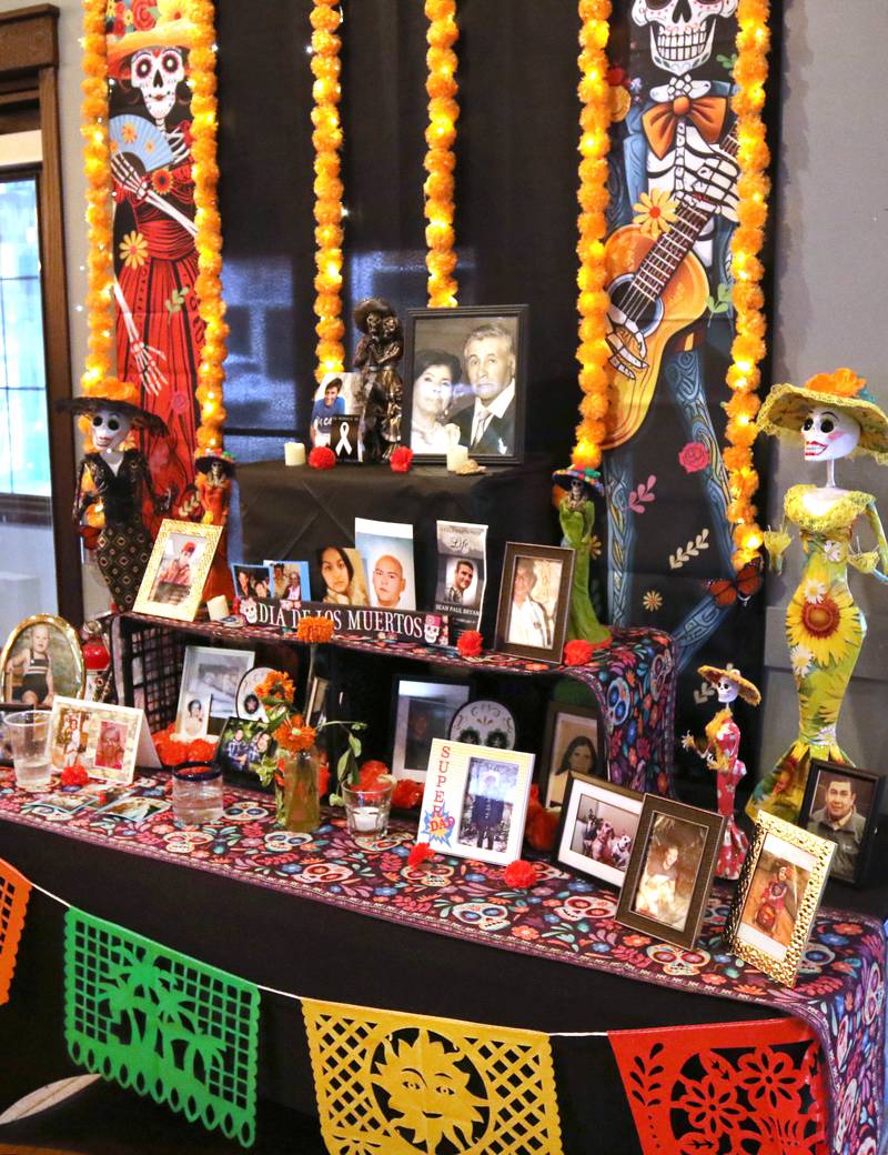 The community ofrenda Tuesday, Oct. 31, 2023, that is set up at El Jimador Mexican Grill in DeKalb. DeKalb will be hosting a Day of the Dead "Celebration of Life" Saturday, Nov. 4.