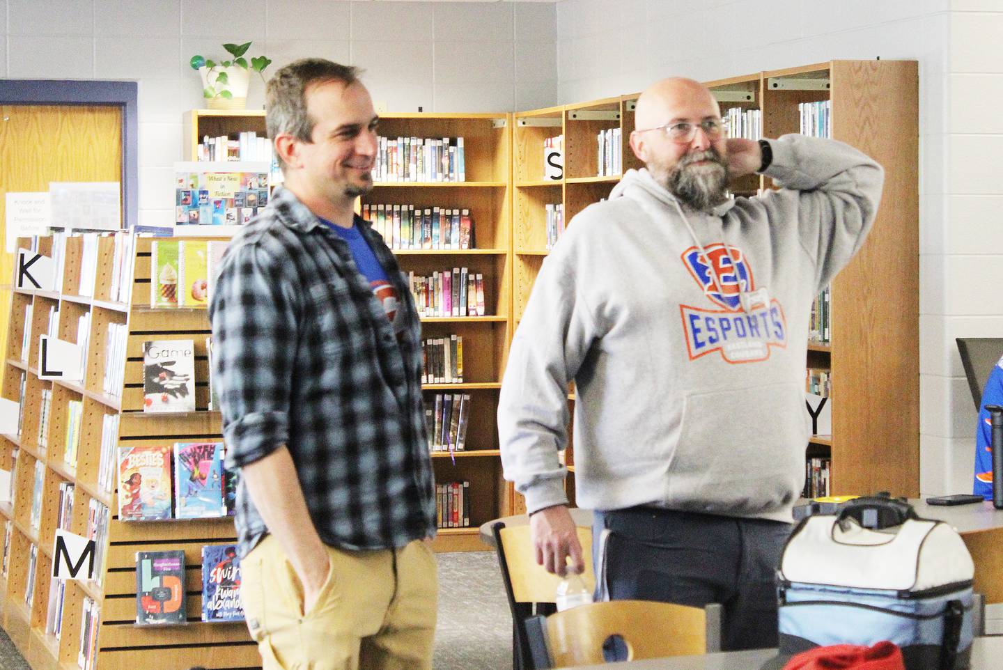 Eastland High School esports advisers Josh Ehlers and Pat Foltz foster an environment where students can engage in fun video game playing but also learn through their experiences at the same time.