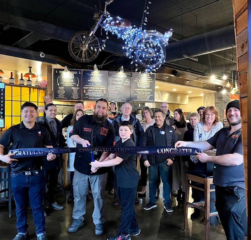 Firewater BBQ & Brew celebrated its 524 W. State Street location in Geneva with a ribbon-cutting ceremony Jan. 30, 2024 alongside Geneva Chamber of Commerce staff.