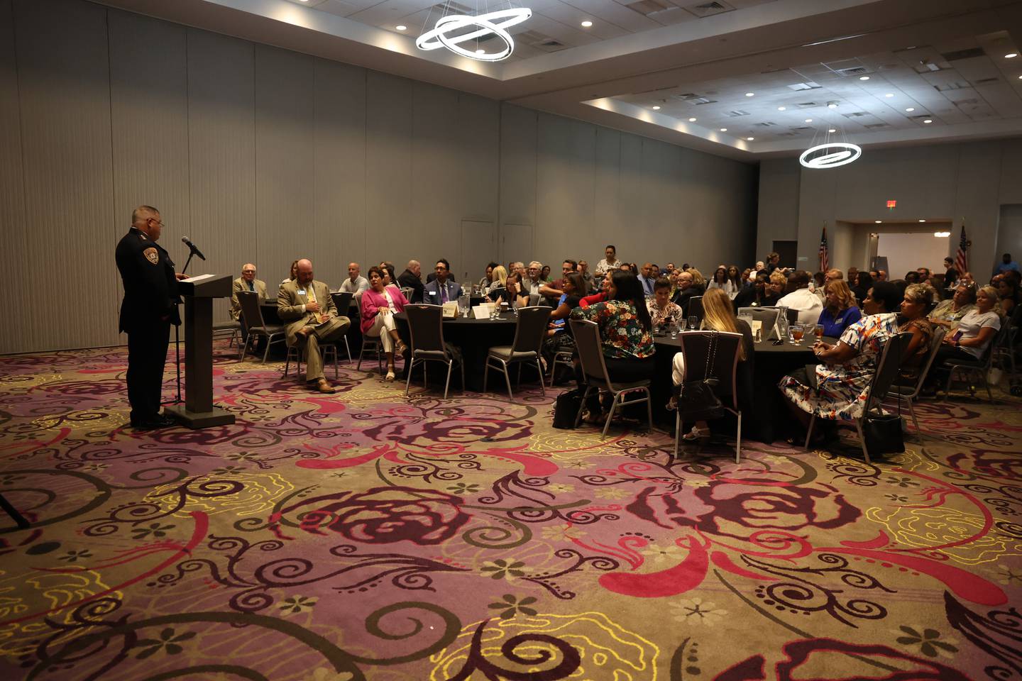 Joliet Police Chief William Evans speaks at a Chamber of Commerce luncheon at Holiday Inn in Joliet. Wednesday, July 27, 2022 in Joliet.