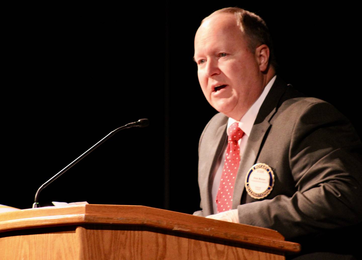 Steve Munson provided the keynote address on Wednesday during the 37th Sterling Noon Rotary Student Excellence Program held at Centennial Auditorium.