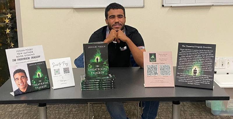 Josiah Posey, 17, of Lockport, is the author of “The Theatrical Tragedy,” which was published by Koehler Books, a hybrid press where authors pay for part of the publication costs. The novel’s target audience is age 15 through adult.