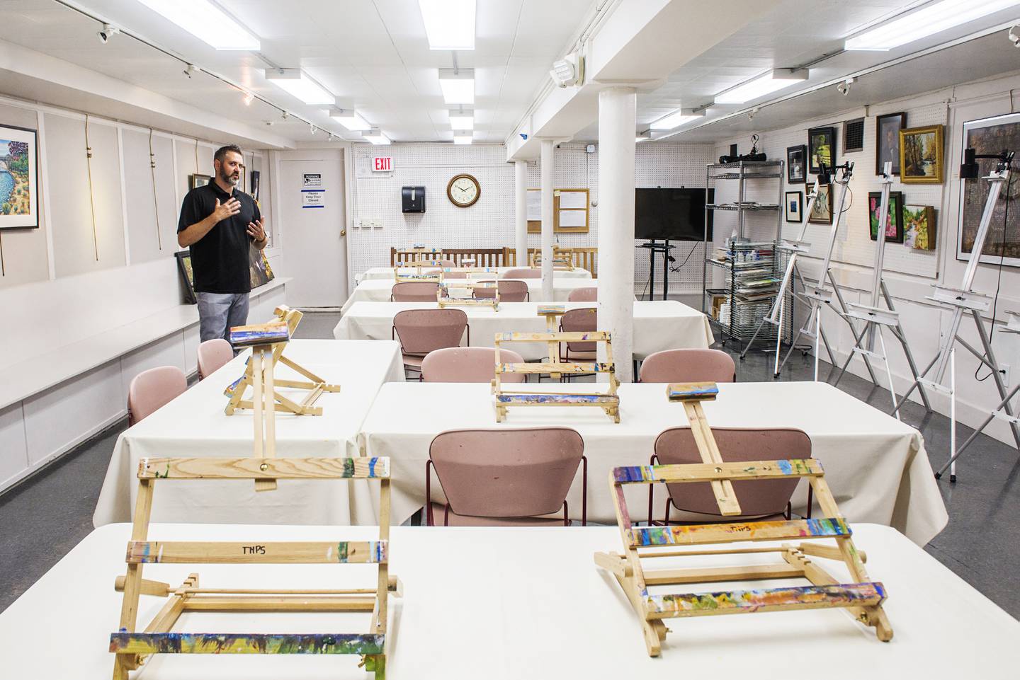 The basement classroom at The Next Picture Show in Dixon has been rearranged and new items brought in to help budding artists.