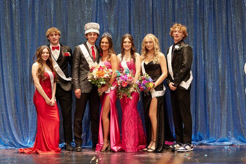 The 2024 Prom court is as follows: first Runner-Up Queen Emily Rodriguez; first Runner-Up King Wyatt West; King Jack Jablonski; Queen Kennedy Wozniak; second Runner-Up Queen Morgan Hoscheid; second Runner-Up Queen Haley Campbell; and second Runner-Up King Izzaq Zrust.