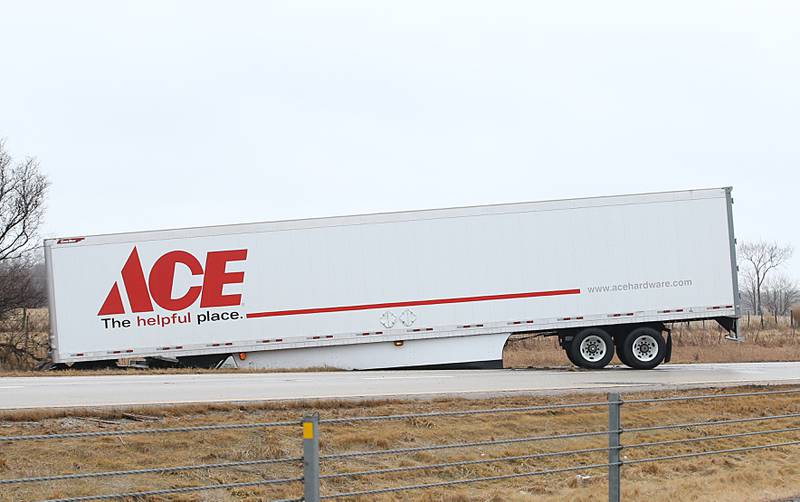 An Ace Hardware semi truck jackknifed near mile post 80 in the eastbound lane on Thursday, Feb. 9, 2023 near Utica. Utica and La Salle fire and EMS responded to the scene. No injuries were reported. The incident happened shortly after 12:30p.m.