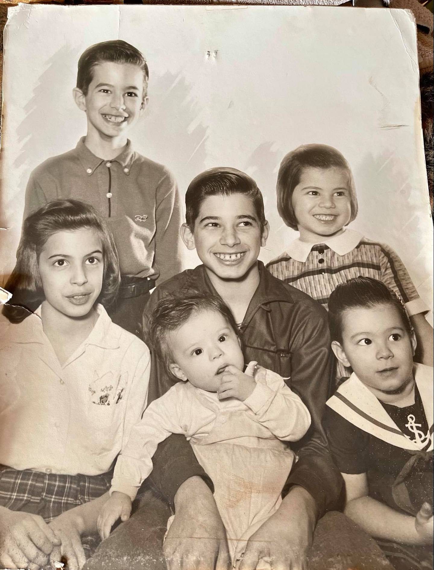 Carmel Perino of Homer Glen (left) is pictured with her brother Tony (center) her brother Phil (back left) her Bruno (front, deceased), her sister Phyllis (ottom right) and her sister Elizabeth (top right).