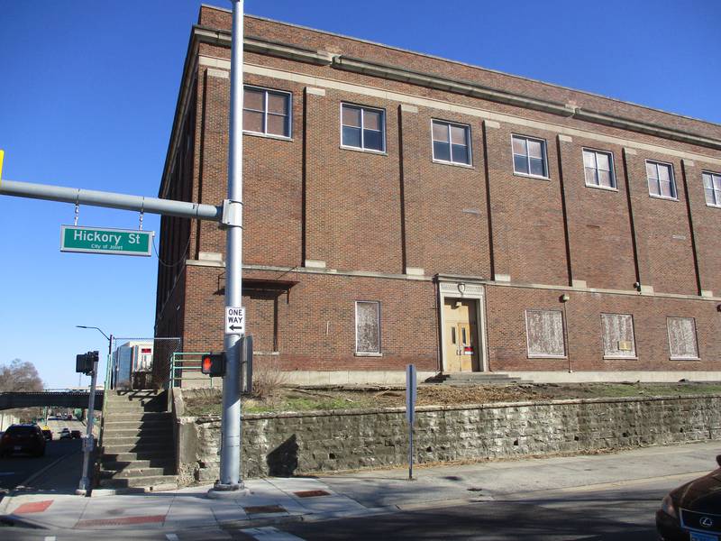 The city of Joliet owns the gym and cafeteria , a section of the of the old Joliet Catholic High School building located at the corner of Jefferson and Hickory streets. Feb. 29, 2024.