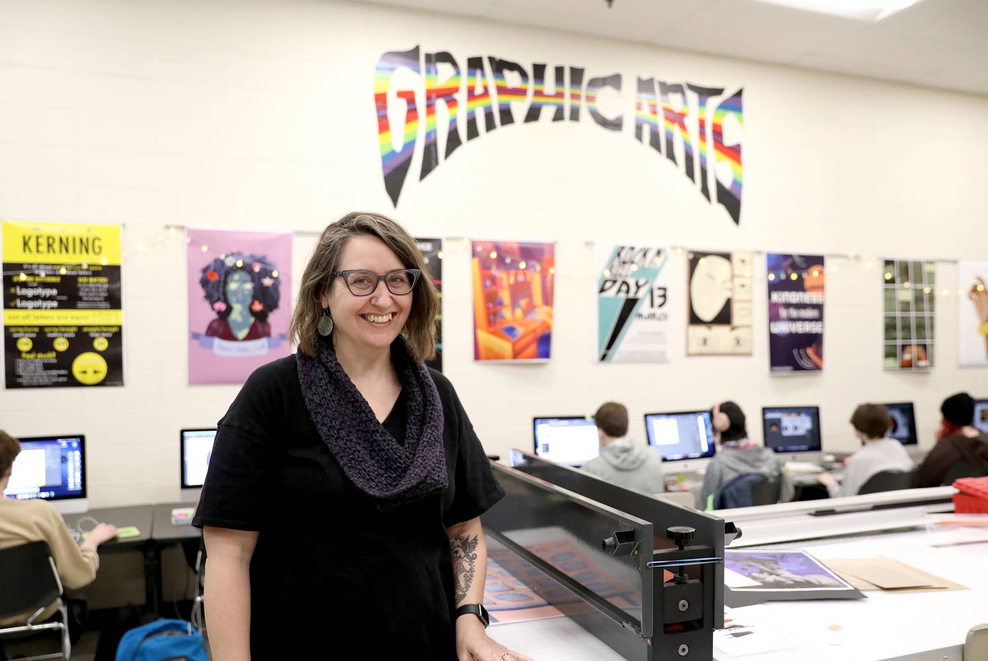 Batavia High School Graphic Arts teacher Kathleen Tieri Ton knows the importance of keeping the school’s arts programs up to date with the latest technology.