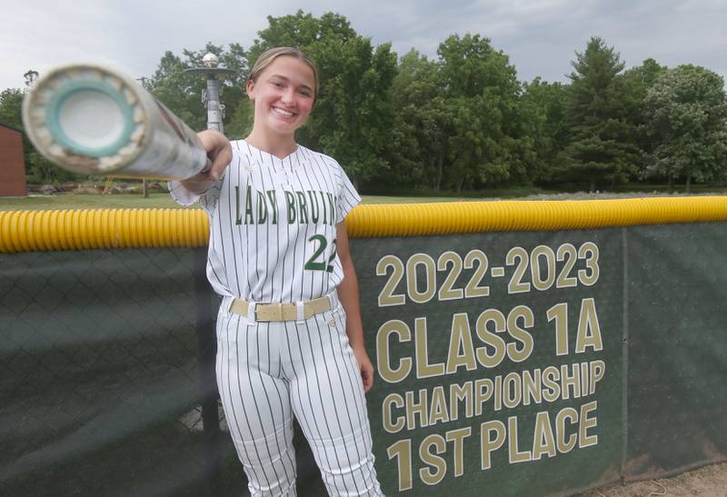 St. Bede's Ella Hermes poses for a photo on Tuesday, June 4, 2024 at St. Bede Academy. Hermes is the 2024 girls softball player of the year.