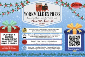It’s the season for believing in local businesses by playing the Yorkville Express interactive game
