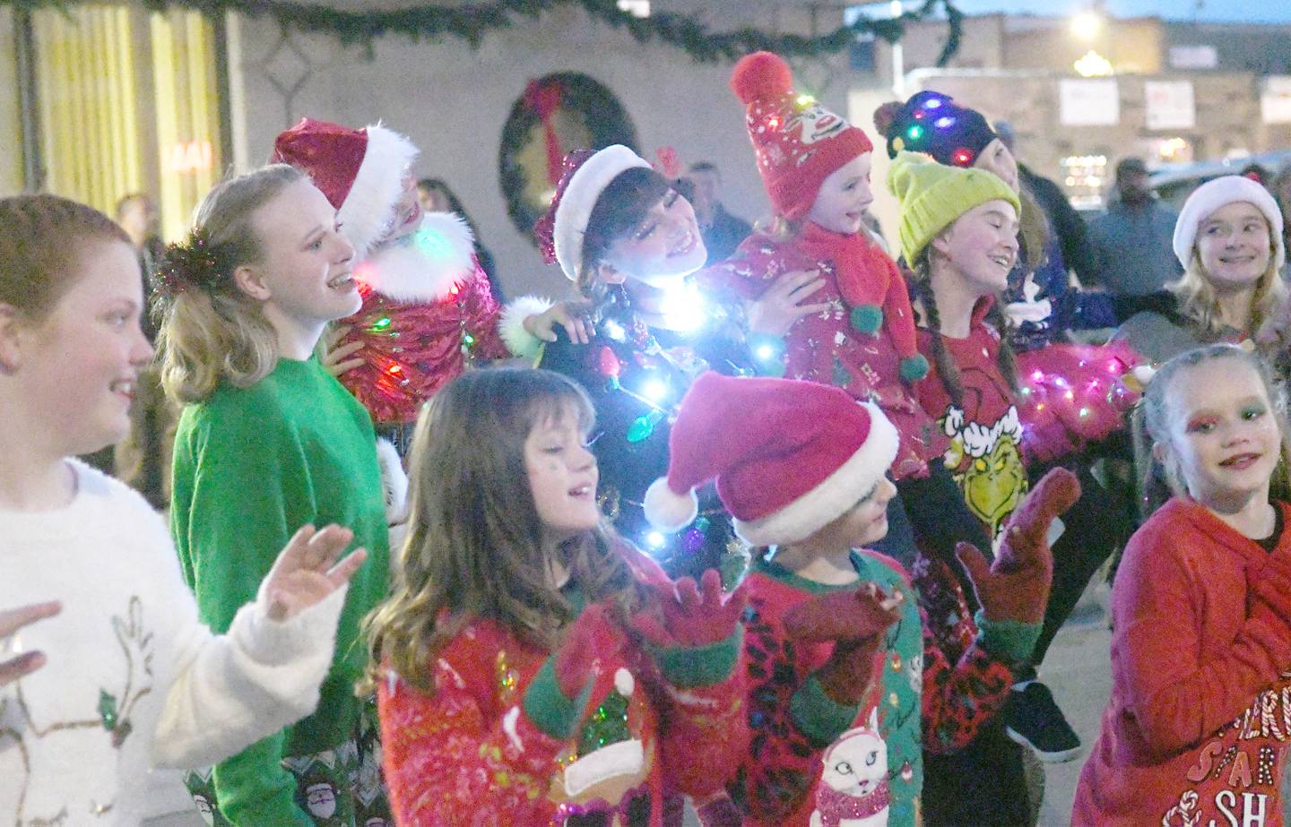 Byron Dance Academy members perform along Candy Cane Lane during Oregon's Candlelight Walk on Nov. 26.