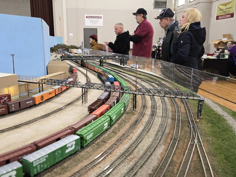 A model train display was set up Saturday, Nov. 30, 2024, at the Streator Incubator during the Keeping Christmas Close to Home celebration.