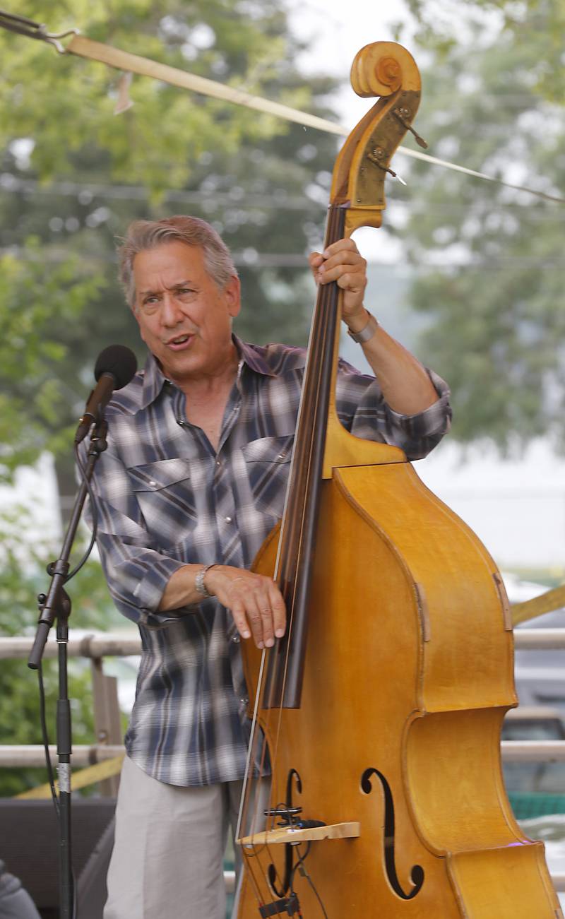 Marc Edestein plan the bass as he performs with Special Consensus during Lakeside Festival Friday, June 30, 2023, at the Dole and Lakeside Arts Park in Crystal Lake.