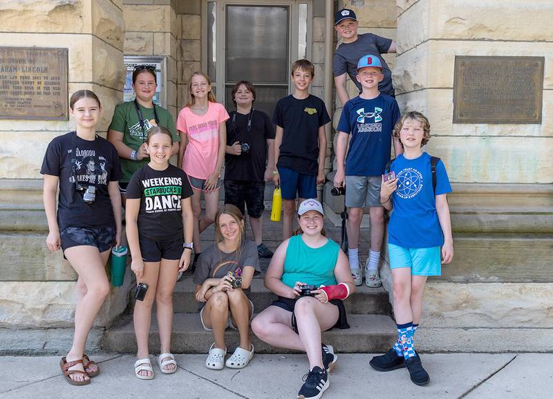 Students pose for a photo during the Urban Safari Photo camp this summer in Ottawa. The week-long camp is part of the Ottawa Recreation summer program.