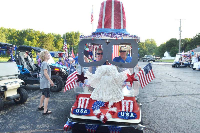 Patriotism on parade Grand Detour gussies up its golf carts for some